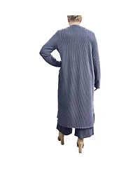 Plus Size Long Length Open Front Duster