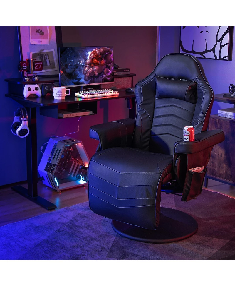 Gouun Massage Video Gaming Recliner Chair with Adjustable Height