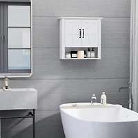 Homcom Bathroom Wall Cabinet, Medicine Cabinet w/ Adjustable Shelf