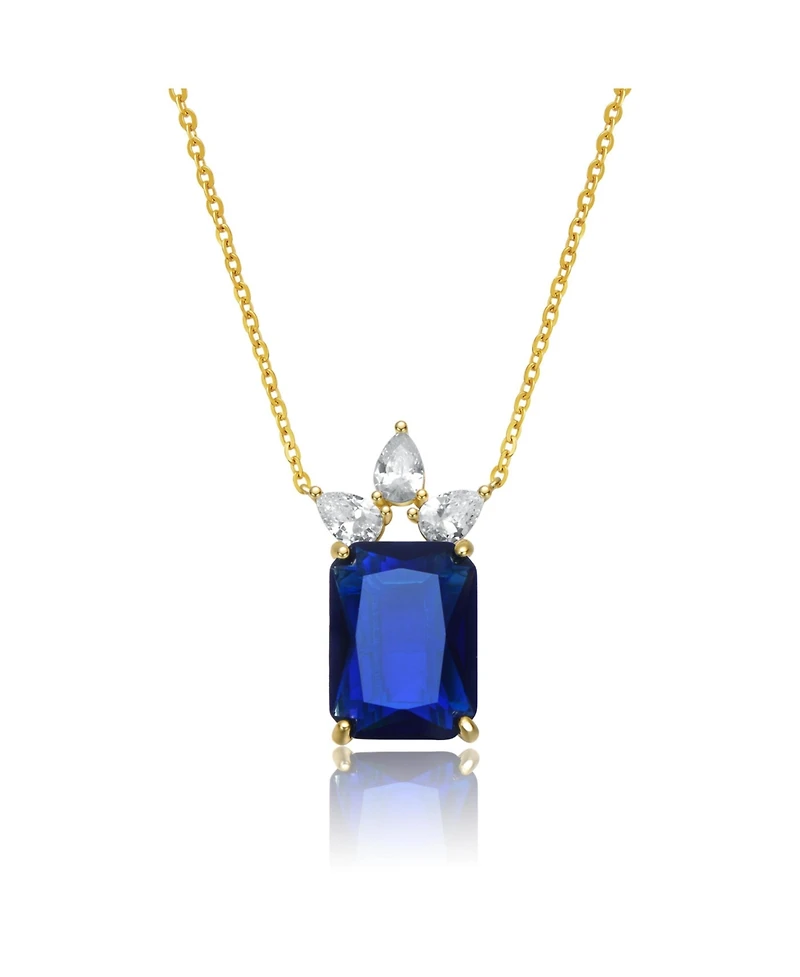 14K Gold Plated Celestial Cascade Blue Necklace