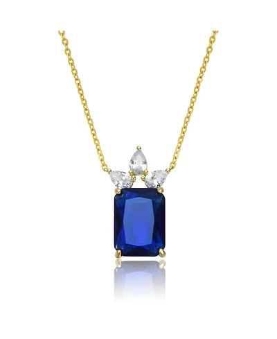 14K Gold Plated Celestial Cascade Blue Necklace