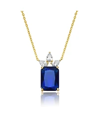 14K Gold Plated Celestial Cascade Blue Necklace