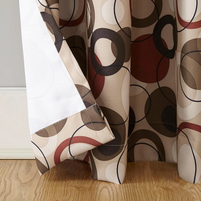 Celestial Print Semi-Sheer Grommet Curtain Panel