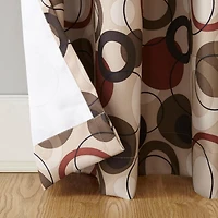 Celestial Print Semi-Sheer Grommet Curtain Panel
