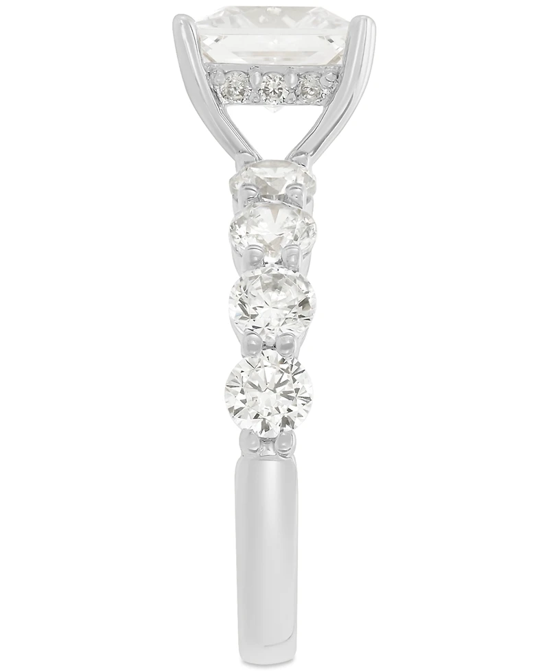 Grown With Love Certified Lab Diamond Princess-Cut Engagement Ring (4-1/4 ct. t.w.) 14k Gold