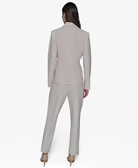 Karl Lagerfeld Paris Women's Peak-Lapel Open-Front Jacket