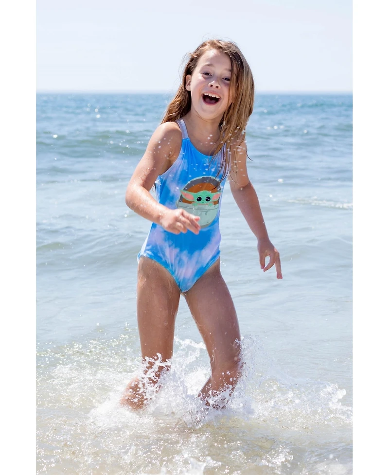The Mandalorian Little Girls Star Wars One Piece Bathing Suit to