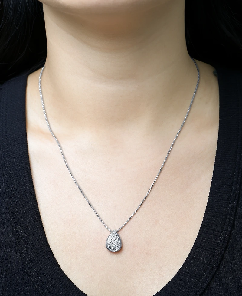 2-Pc. Set Diamond Teardrop Pendant Necklace & Earrings (1/2 ct. t.w.) in Sterling Silver, Exclusively at Macy's