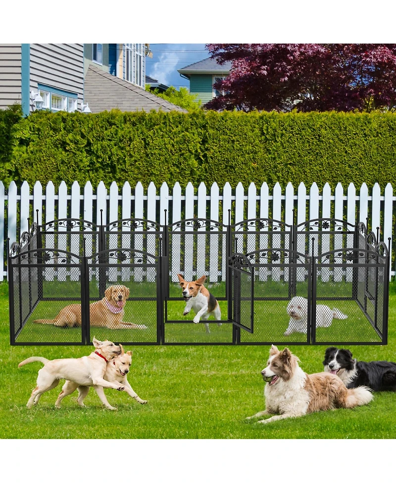 Bingopaw Pet Indoor Playpen Crate with Waterproof Heavy Duty Puppy Outdoor Exercise Play Pen