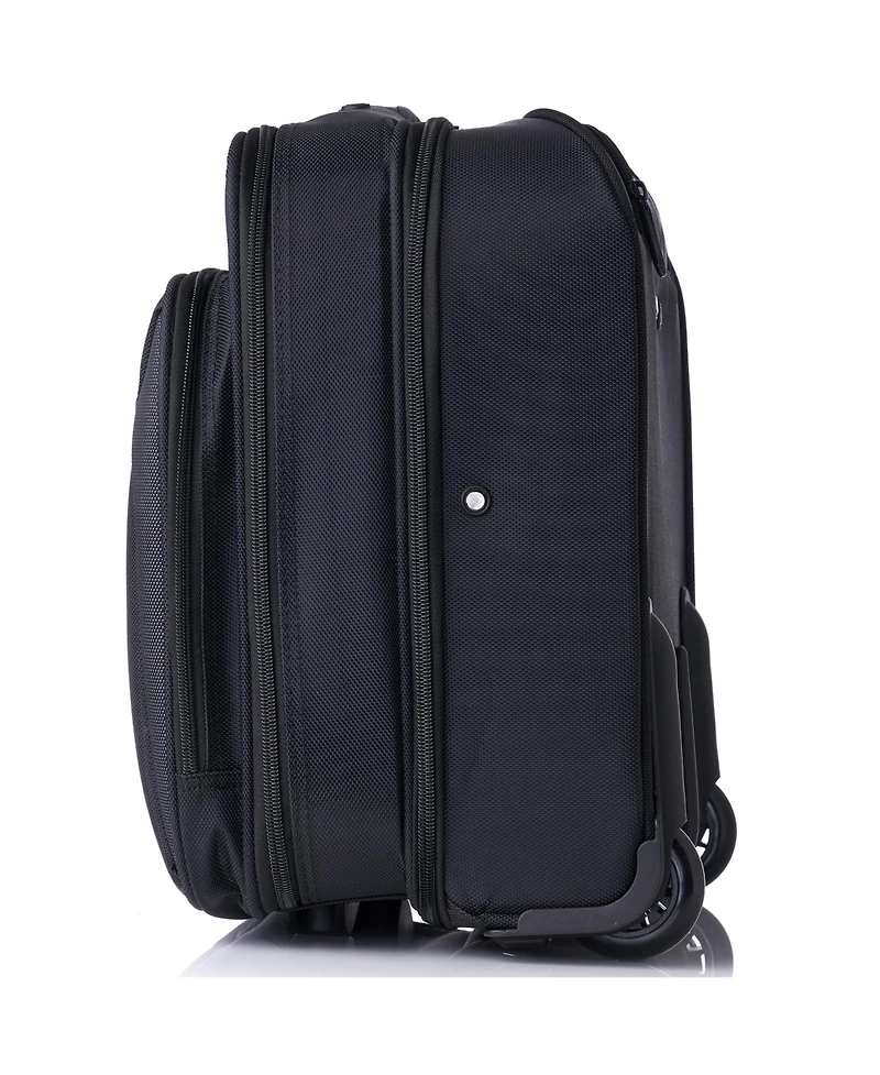 Alpine Swiss Rolling Briefcase Wheeled Overnight Carry on Bag up to 15.6” Laptop