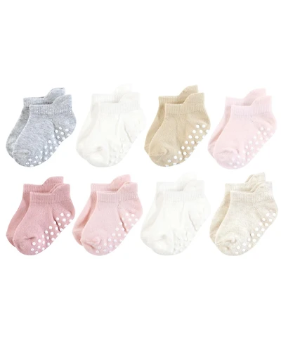 Touched by Nature Baby Girls 12Pk Organic Non-Skid No-Show Socks