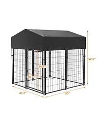 Bingopaw Heavy Duty Outdoor Dog Kennels Crate Dog Cages Waterproof Sun Shadow Cover
