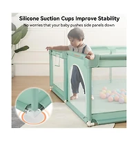 Comomy Baby Playpen, 71x79'' Extra Large Baby Playard, Kids Activity Center with Anti-Slip Base, Safety Play Yard for Infants Toddlers