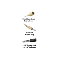 Pyle Universal Head-Worn Microphone, Omni-Directional with Windscreens & 1/4" Adapter