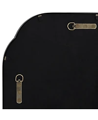 Uttermost Double Radius Matte Black 24" x 36 1/4" Wall Mirror