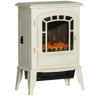 Homcom Electric Fireplace Stove with Overheat Protection 750W/1500W,