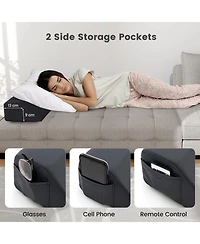 Gouun Bed Wedge Pillow with Storage Bag-Twin Size