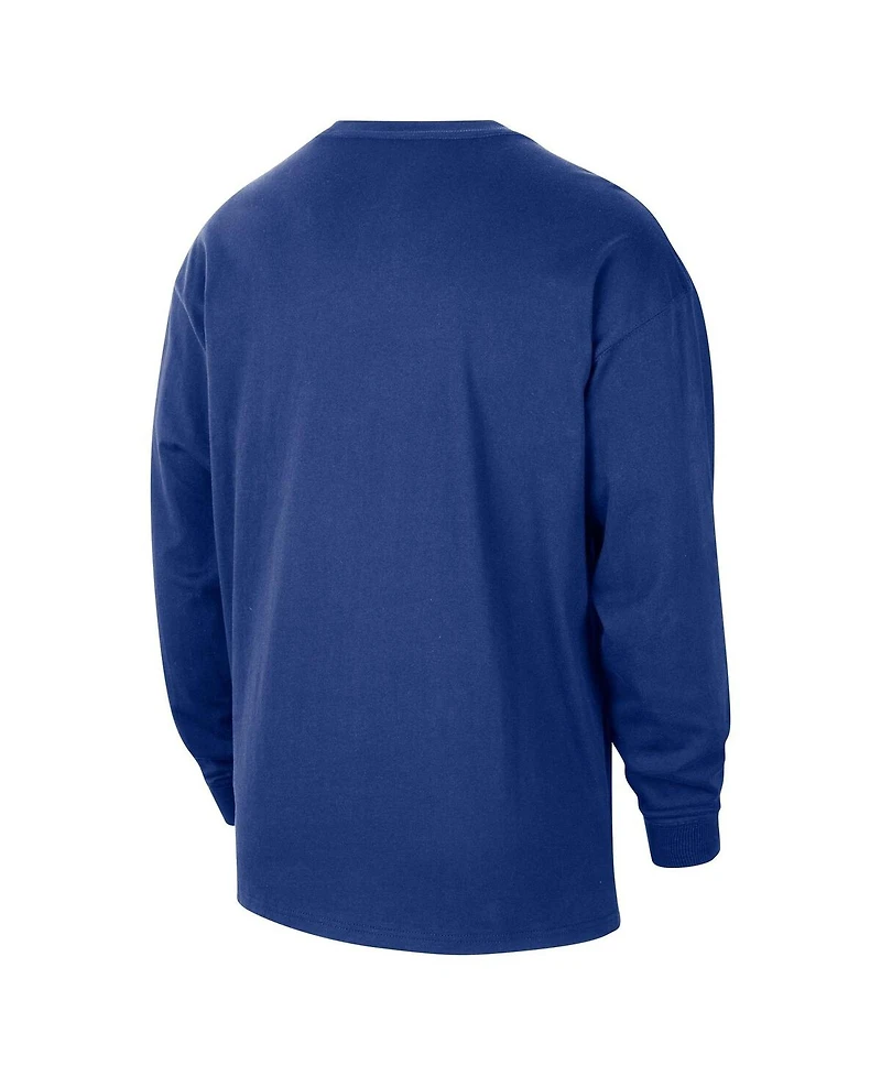 Nike Men's Royal Philadelphia 76ers 2024/25 City Edition Courtside Max90 Heavyweight Long Sleeve T-Shirt