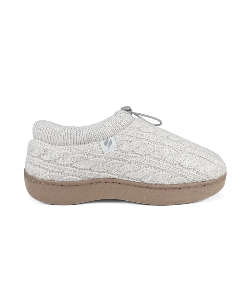 Heat Holders Women's Ava Cable Knit Drawstring Slippers