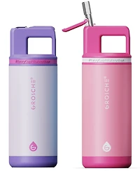 Grosche Alpine Flip 'N Sip 2-Pc. Kids Insulated Water Bottle with Straw