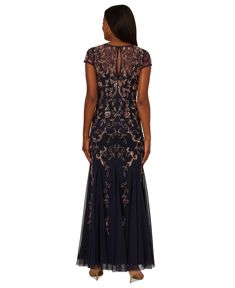 Adrianna Papell Women's Embellished Godet Gown