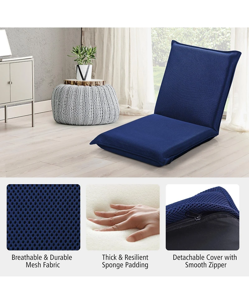 Gouun Adjustable 6 positions Folding Lazy Man Sofa Chair Floor Chair