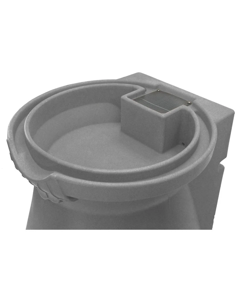 Slickblue Granite 65-Gallon Plastic Urn Rain Barrel with Planter Top for Water Conservation and Garden Use
