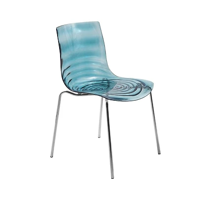 LeisureMod Astor Water Ripple Design Dining Chair