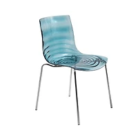 LeisureMod Astor Water Ripple Design Dining Chair