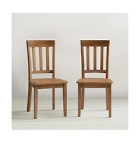 Jofran Simplicity Solid Wood Classic Slat Back Dining Chair (Set of 2)