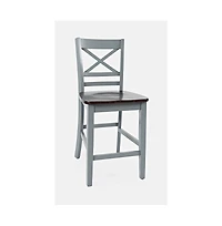 Jofran Asbury Park Solid Acacia Farmhouse X Back Stool (Set of 2