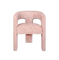 Jofran Gwen Modern Luxury Jacquard Fabric Upholstered Sculpture Armchair