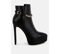 Narok Metallic Chain Detail Boots