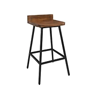 Kosas Home Pennie 27" Industrial Solid Wood Brown Counter stool Set of 2 by