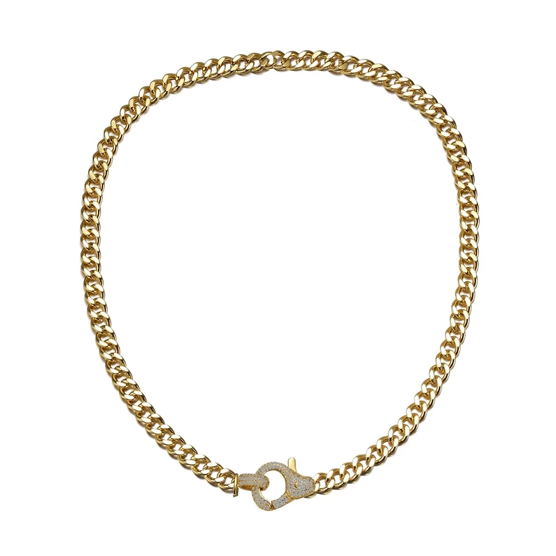 Stylish polished Curb Link Chain Necklace