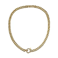 Stylish polished Curb Link Chain Necklace