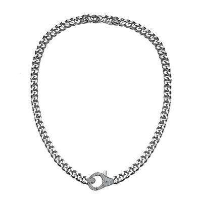 Stylish polished Curb Link Chain Necklace