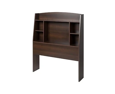 Slickblue Wood Finish Bookcase Headboard with Built-In Storage for Easy Access