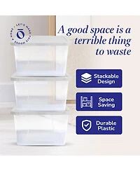 Homz 6 Qt Multipurpose Plastic Storage Containers with Latching Lid, (10 Pack)