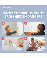Jool Baby Toddler Jool Outlet Covers (32 Pack) Safety - Easy Adult Removal, Plug Protectors Proofing Electric Sockets - Transparent Design