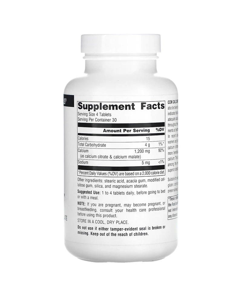 Source Naturals Ccm Calcium 300 mg