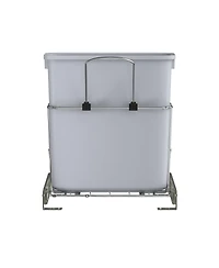 Rev-a-Shelf 20 qt. Universal Waste Container with Rear Basket, Rukd-1420RB-1