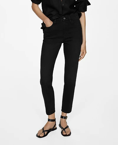 Mango Women's Mom Comfort High Rise Jeans
