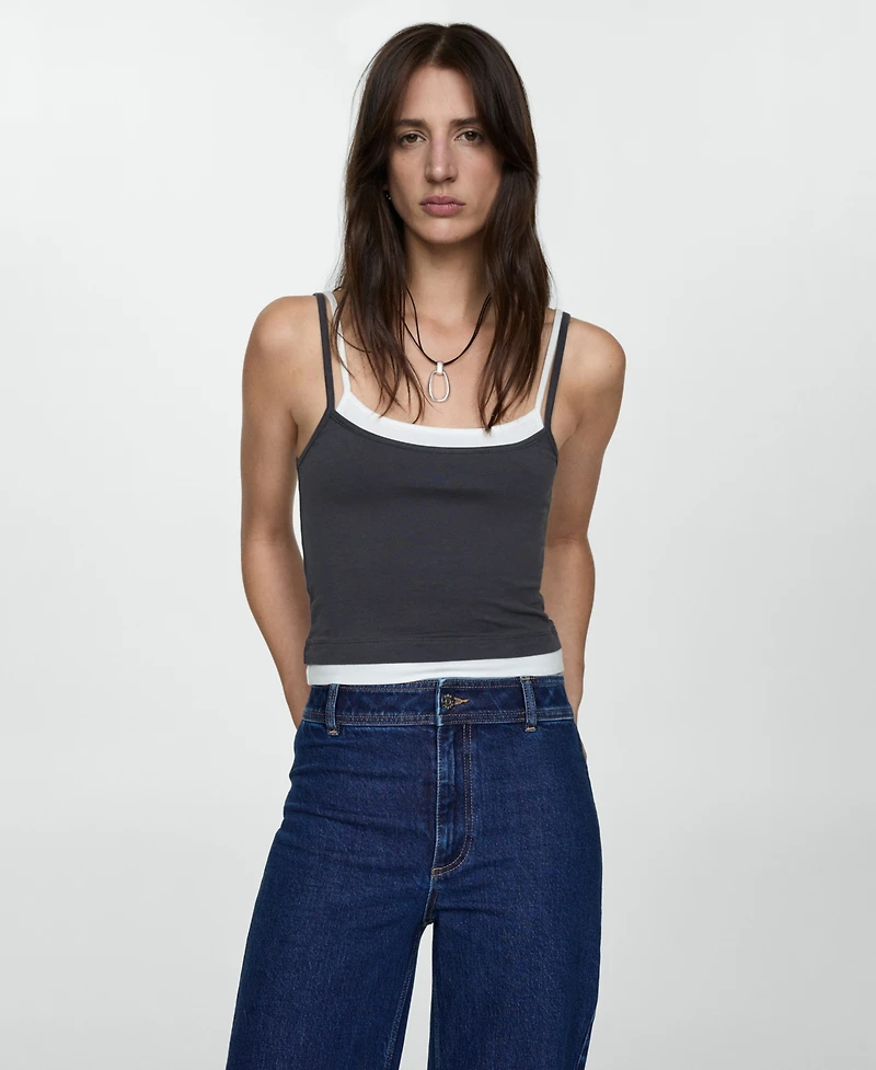 Mango Women's Catherin Culotte High Rise Jeans