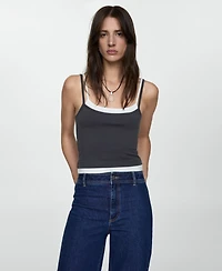 Mango Women's Catherin Culotte High Rise Jeans
