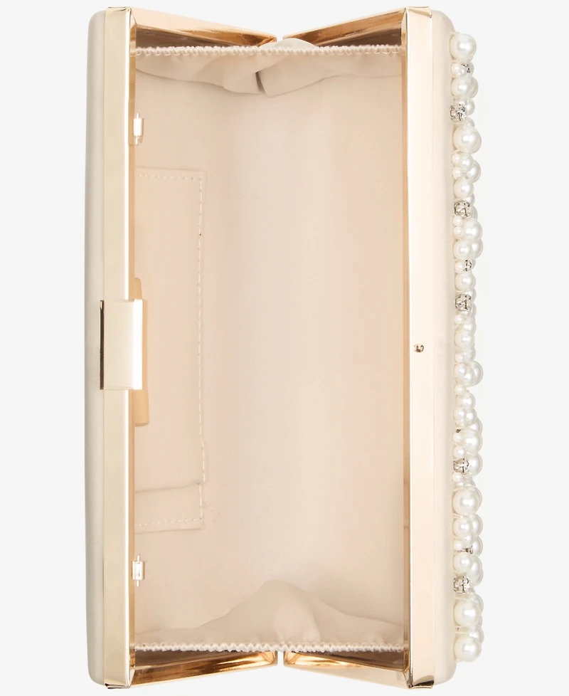 I.n.c. International Concepts Ranndi Matte Champagne Satin Clutch Crossbody, Exclusively at Macy's