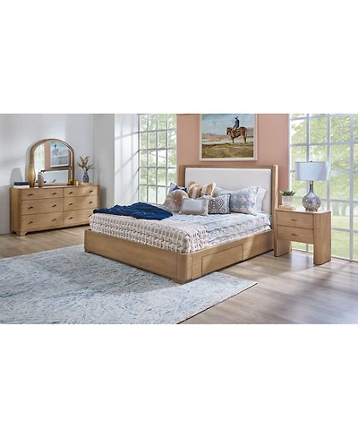 Nordic 3 Pc. King Upholstered Storage Set (Bed, Dresser & Nightstand)