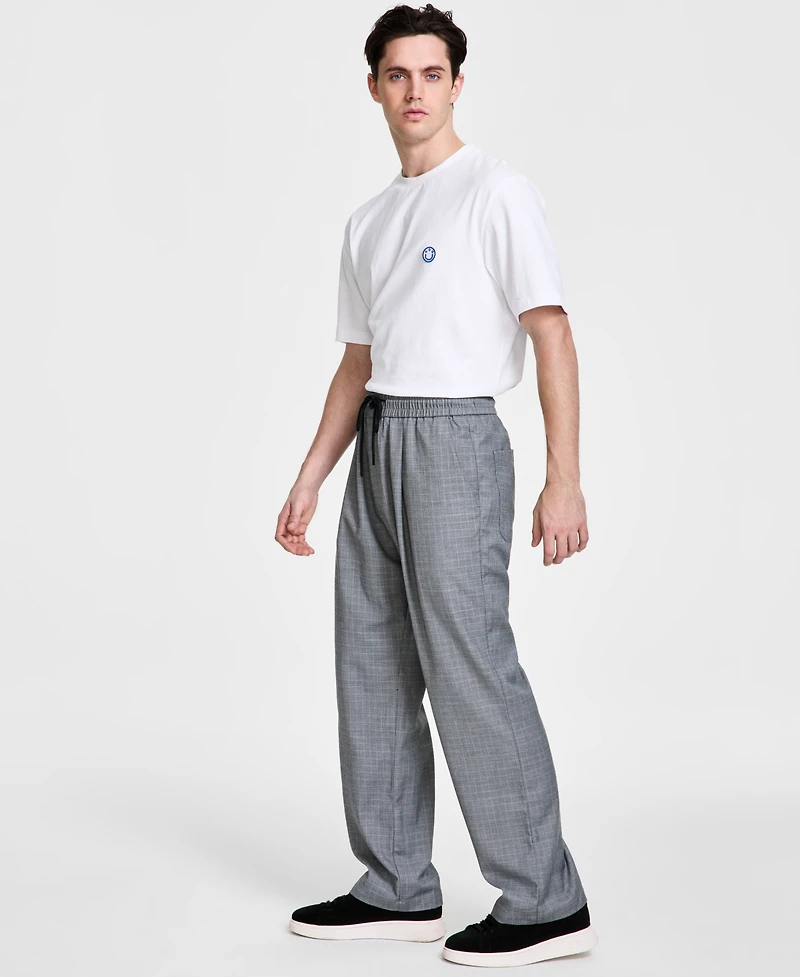 Hugo by Boss Men's Plaid Straight-Fit Pull-On Trousers