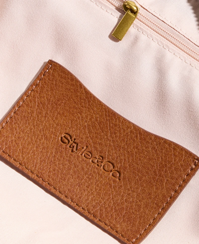 Style & Co Medium Zippered Shoulder Bag, Exclusively at Macy's