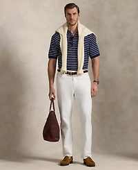 Polo Ralph Lauren Men's Big & Tall Striped Cotton Interlock Polo Shirt
